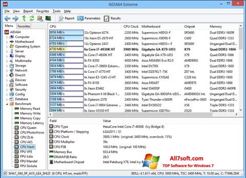 स्क्रीनशॉट AIDA32 Windows 7