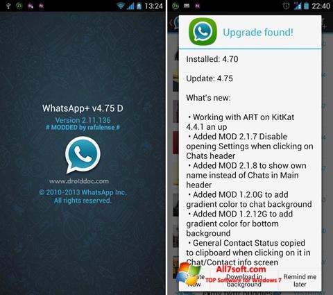 स्क्रीनशॉट WhatsApp Plus Windows 7
