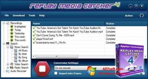 स्क्रीनशॉट Replay Media Catcher Windows 7