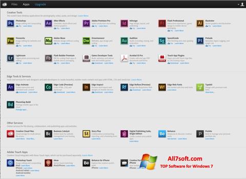 स्क्रीनशॉट Adobe Creative Cloud Windows 7