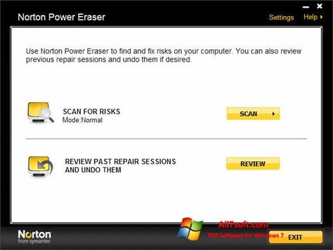 स्क्रीनशॉट Norton Power Eraser Windows 7