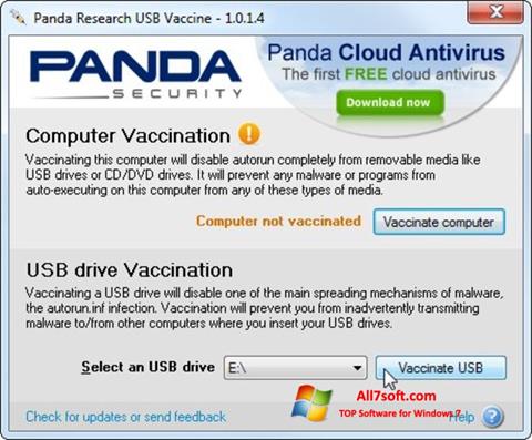 स्क्रीनशॉट Panda USB Vaccine Windows 7