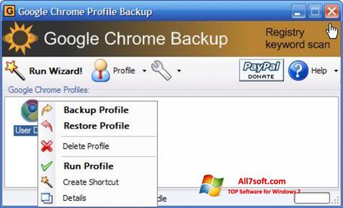 स्क्रीनशॉट Google Chrome Backup Windows 7