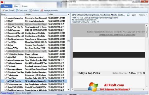 स्क्रीनशॉट Gmail Notifier Windows 7