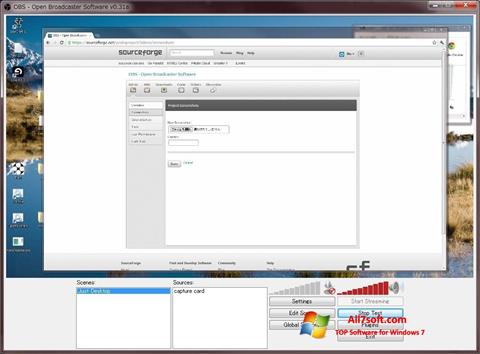 स्क्रीनशॉट Open Broadcaster Software Windows 7