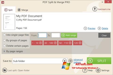 स्क्रीनशॉट PDF Split and Merge Windows 7
