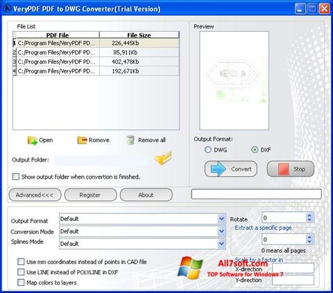 स्क्रीनशॉट PDF to DWG Converter Windows 7