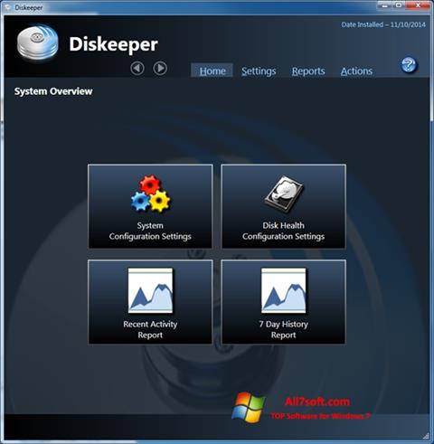 स्क्रीनशॉट Diskeeper Windows 7