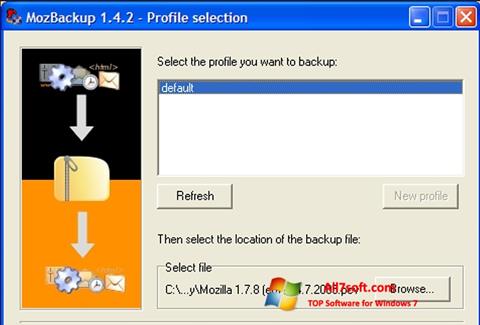 स्क्रीनशॉट MozBackup Windows 7
