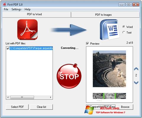 स्क्रीनशॉट First PDF Windows 7