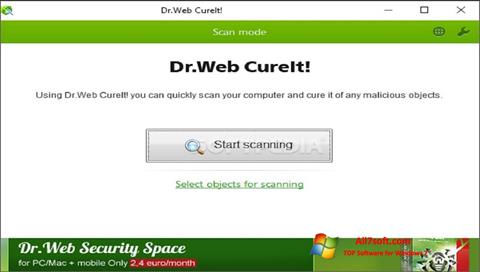 स्क्रीनशॉट Dr.Web CureIt Windows 7