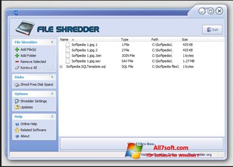 स्क्रीनशॉट File Shredder Windows 7