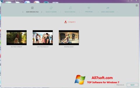 स्क्रीनशॉट Wondershare Filmora Windows 7