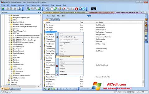 स्क्रीनशॉट Remote Administration Tool Windows 7