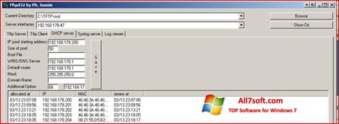 स्क्रीनशॉट Tftpd32 Windows 7