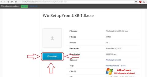 स्क्रीनशॉट WinSetupFromUSB Windows 7