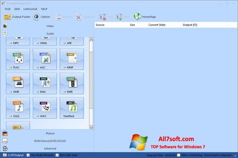 स्क्रीनशॉट Format Factory Windows 7