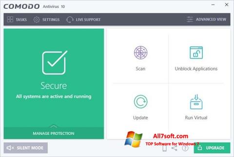 स्क्रीनशॉट Comodo Antivirus Windows 7